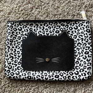 Kate Spade Meow Cat Large Zip Pouch